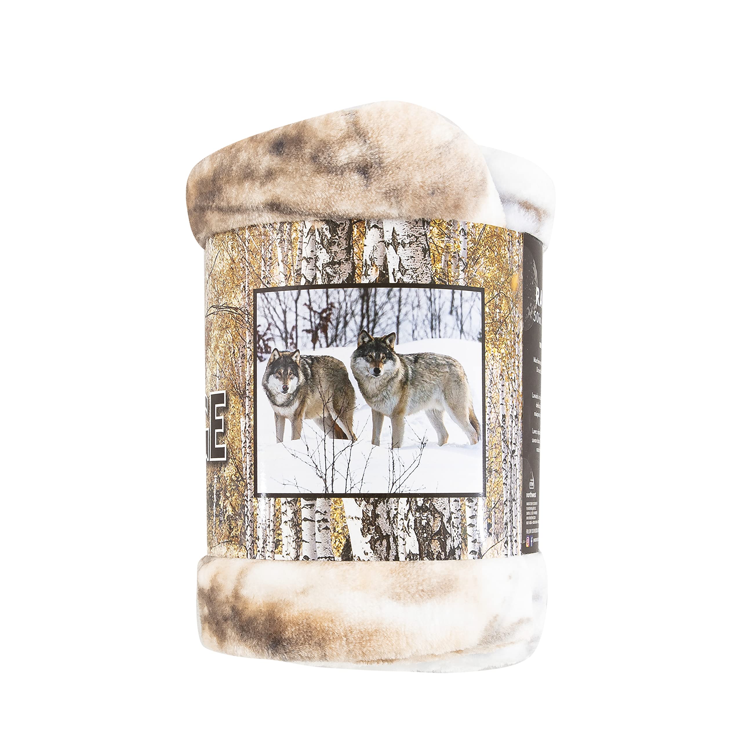 Amazon.com: Northwest Winter Wolves Raschel Throw Blanket